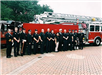 Fire Department Group Photo in Front of Fire Truck