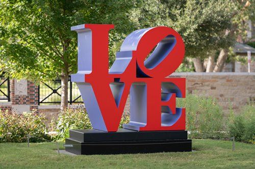 LOVE Sculpture on display in Williams Park